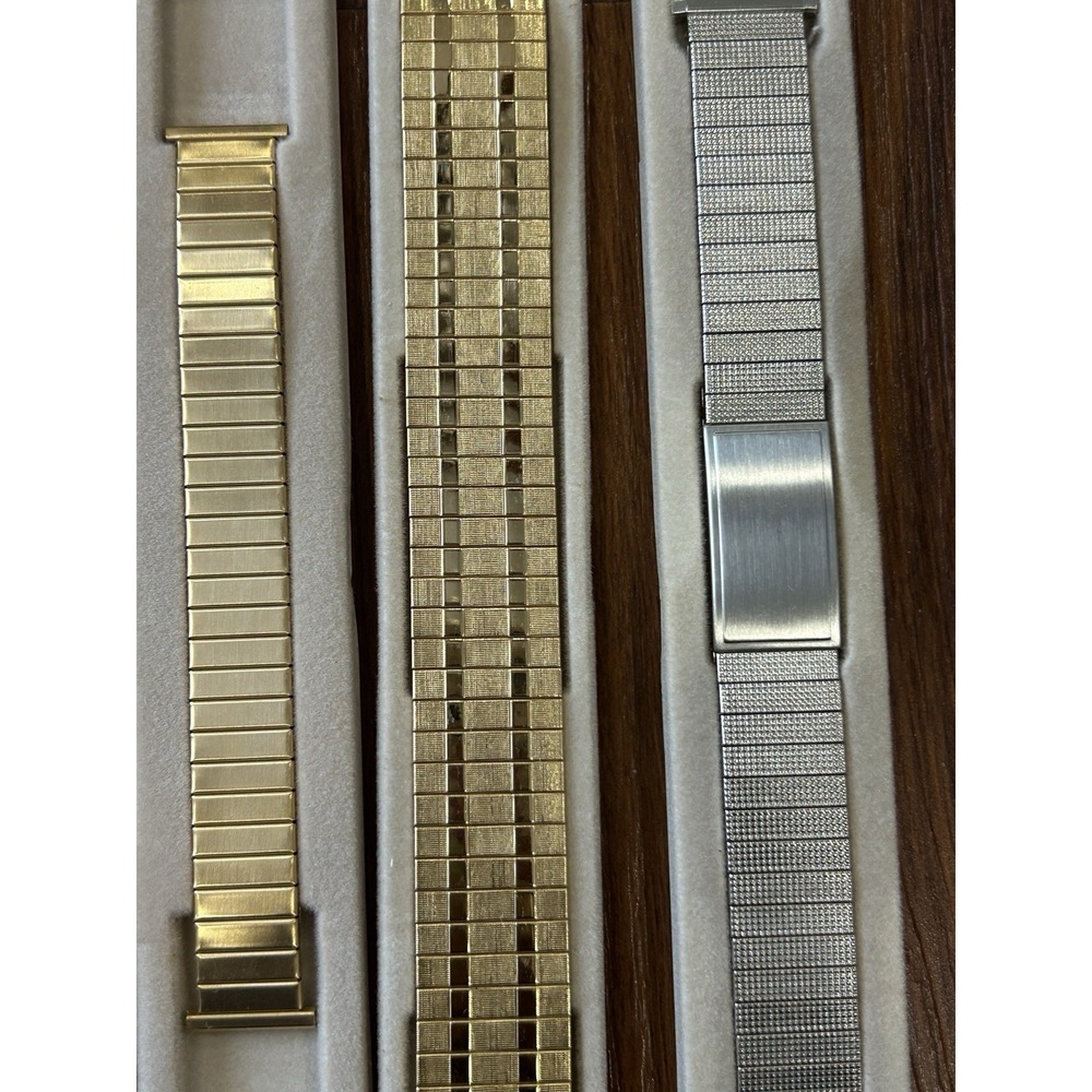 Vintage Speidel Men's Watch Bands Gold And Silver Tone Twist-On NOS - Picture 4 of 10